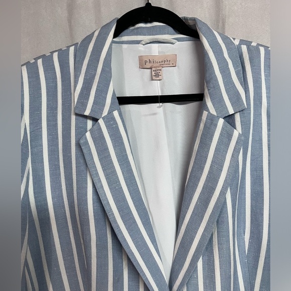 Philosophy Women's Striped Linen Blazer Jacket Size XXL NWT - Picture 7 of 7